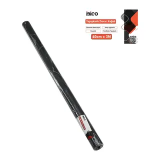 3MT X 60CM SİYAH MERMER DESENLİ TEZGAH ÜSTÜ FOLYO STİCKER - DUVAR KAĞIT KENDİNDEN YAPIŞKANLI - EKO DEKORASYON - DAYANIKLI (5643)