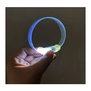 3 Modlu Pilli LED Işıklı Esnek Parti Bilekliği Beyaz (5643)