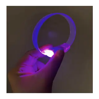 3 Modlu Pilli LED Işıklı Esnek Parti Bilekliği Mor (5643)