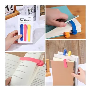 3’lü Otomatik Kitap Ayıracı – Akıllı Silikon Yer İmi Klips Seti, Okuma Severler İçin Pratik Kitap Aksesuarı (5643)