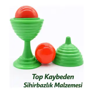 Yeşil Renk Sihirli Kupa Top Kaybetme Oyunu 7 cm (5643)