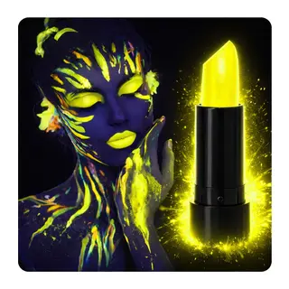 UV Neon Sarı Ruj – Karanlıkta Parlayan Makyaj Boyası (5643)