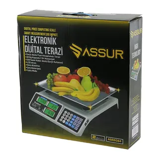 BÜYÜK DİJİTAL KARPUZ TERAZİ TARTI 40KG/2GR 7 FİYAT HAFIZASI FİŞ ŞARJLI ACS-809T (5643)