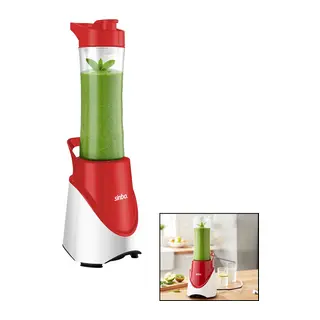 SMOOTHİE BLENDER 570ML ŞİŞE 4 LÜ ÇELİK BIÇAK 300W TURBO MOTOR SHB-7508 (5643)