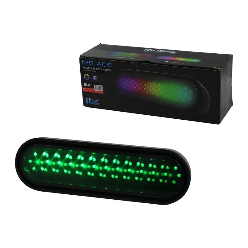 2X2 İNÇ BLUETOOTH WİRELESS RGB IŞIKLI HOPARLÖR SPEAKER TYPC-E TO USB ŞARJLI 5W (5643)