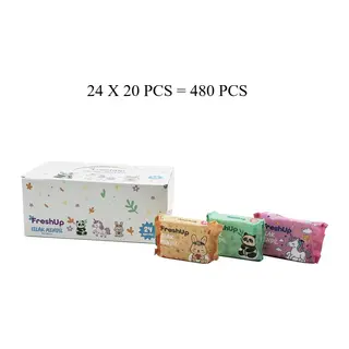 FRESHUP MİNİ 24X20PCS = 480 PCS CEP ISLAK MENDİL MİX (5643)