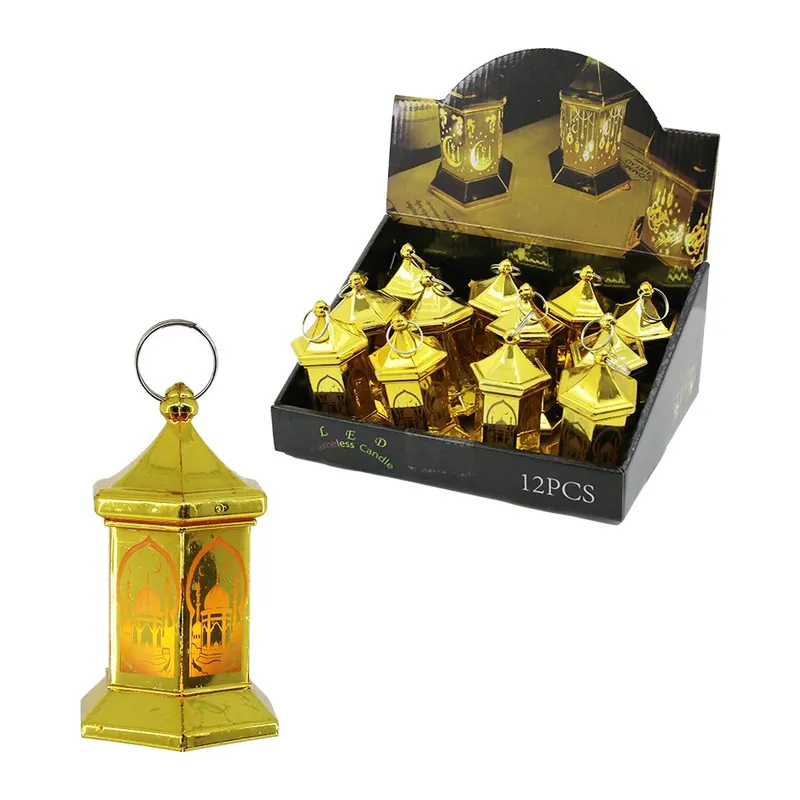 12 ADET ORTA ALTIGEN KUBBE RAMAZAN LED IŞIK (5643)