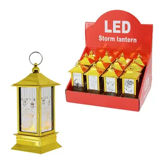 12 ADET KARE KUBBE PİLLİ RAMAZAN LED IŞIK GOLD (5643)