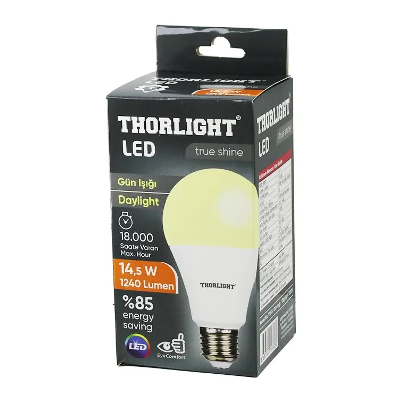 10 ADET THORLIGHT A-70 12B 14.5W E27 GÜNIŞIK LED AMPUL (5643)
