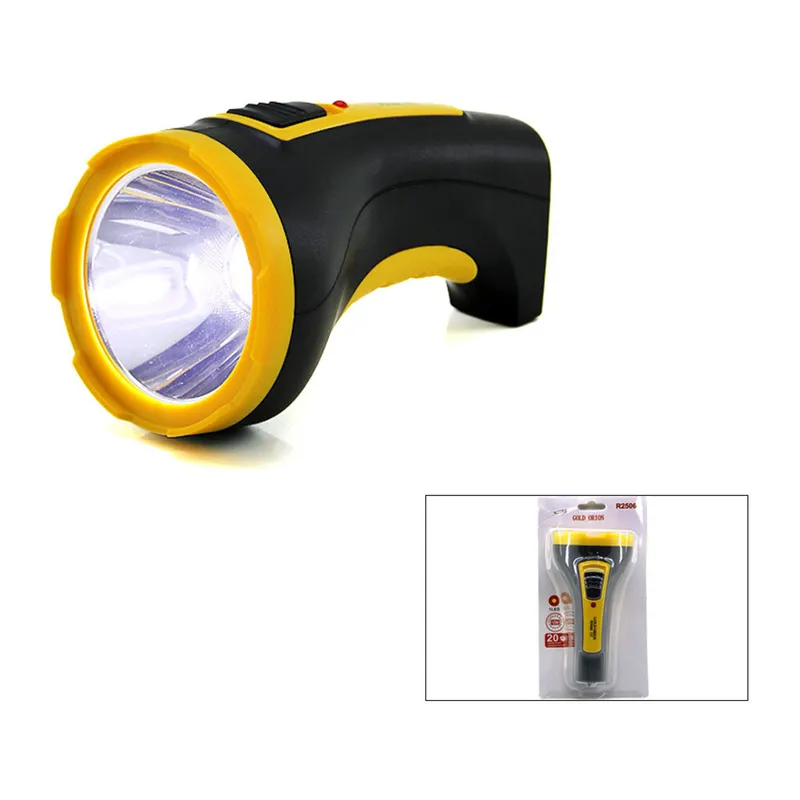 10W TEK LED BOMBELİ GÖVDE FİŞ ŞARJLI EL FENERİ UZUN MESAFELİ KAMBUR (5643)