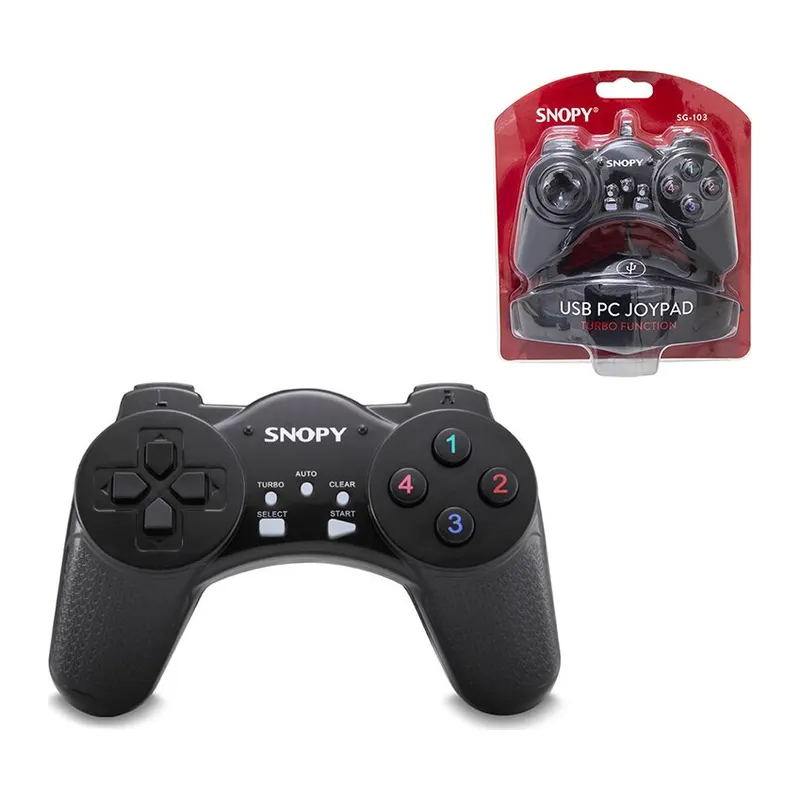 JOYPAD - GAMEPAD SİYAH OYUN KOLU USB KABLO 13 DÜĞME - 8 YÖN TETİKLEYİCİ 1.5MT KABLO (5643)