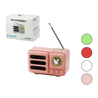 WİRELESS HOPARLÖR - SPEAKER - RADYO IŞIKLI USB ŞARJLI RENKLİ KASA - BRONZ ÇERÇEVE USB - DC 5V - TF (5643)