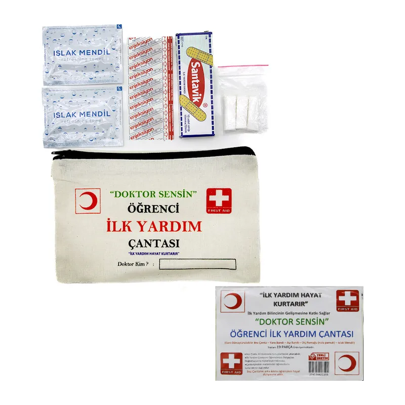 İLK YARDIM 19PCS ÖĞRENCİ ÇANTASI (5643)