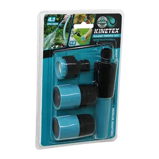 4IN1 - 1/2 SULAMA TABANCA BAĞLANTI APARATI SETİ HORTUM LENS - HORTUM - MUSLUK ADAPTÖR (5643)