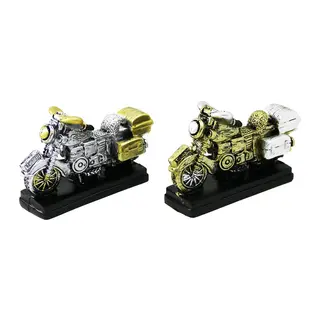 MOTOR VİNTAGE DEKORATİF BİBLO - RENKLİ 6.5X8CM REÇİNE (5643)