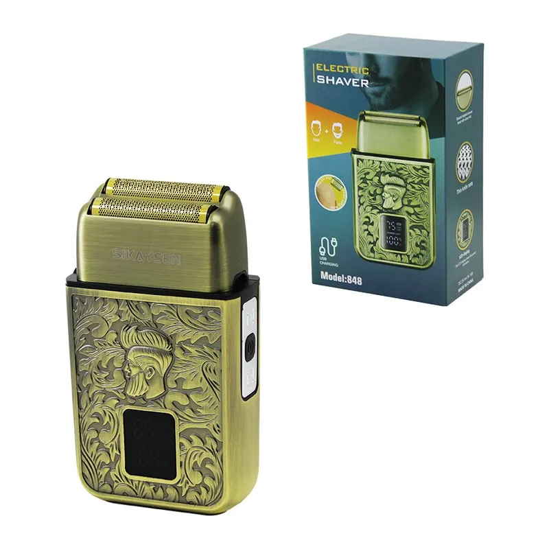 SEYAHAT TİPİ 2IN1 LCD EKRAN GÜNLÜK SIFIR SAKAL - ÇİZİM BAŞLIK TRAŞ MAKİNESİ USB ŞARJLI CEP - ÇANTA BOY (5643)