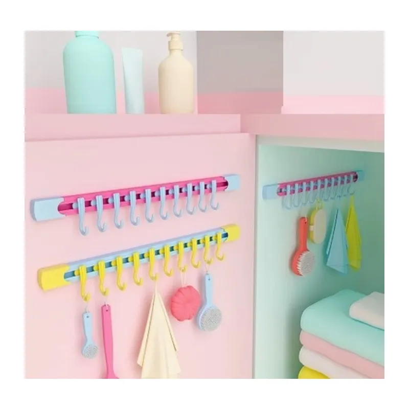 10 Kancalı Raylı Mutfak ve Banyo Düzenleyici Askı 30 cm (5643)