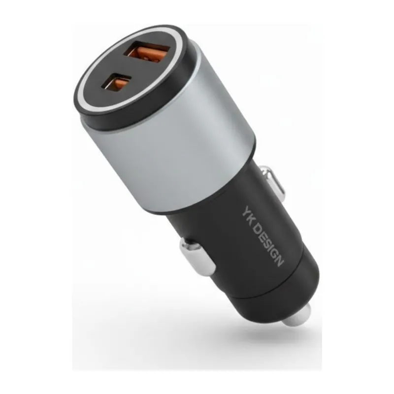 Araç İçi Çakmaklığa TakılanType-C ve USB Girişli 2 Portlu Hızlı Şarj Adaptörü (5643)