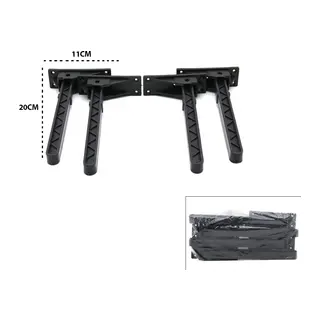 4 ADET SİYAH SOFRA AYAK KOMPLE PLASTİK 20CM AÇ KAPA (5643)