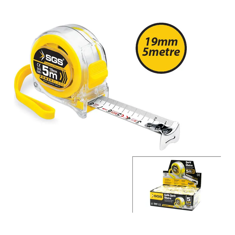 12 ADET 5MT X 19MT ŞEFFAF STOPLU ŞERİT METRE (5643)