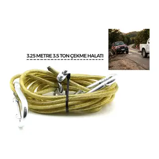 ÇELİK - PVC KAPLAMALI 3.5 TON 3.25MT OTO ÇEKME HALATI (5643)