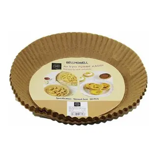 AİR FRYER 50 PCS YUVARLAK TABAN: 16CM KENAR: 5CM KAĞIT PİŞİRME KALIBI (5643)