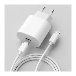 20W Hızlı Şarj Adaptörü USB-C to Lightning Kablolu – PD Destekli Süper Hızlı Şarj Cihazı (5643)