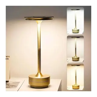 Eskitme Gold Kasa Dokunmatik Şarjlı Masa Lambası – 3 Renk Işık Modlu, LED Aydınlatmalı, Modern & Dekoratif Abajur (5643)