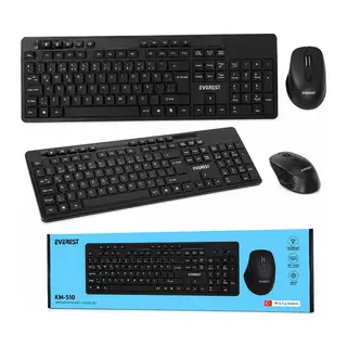 KABLOSUZ MULTİMEDİA KLAVYE - MOUSE SETİ SİYAH Q KLAVYE KM-510 (5643)