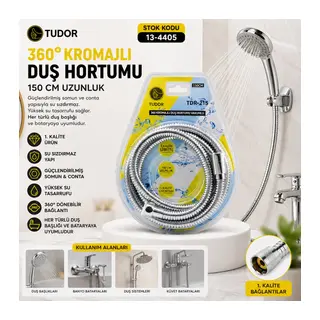 360° - METAL DUŞ HORTUMU 150CM VAKUMLU AMBALAJ (5643)