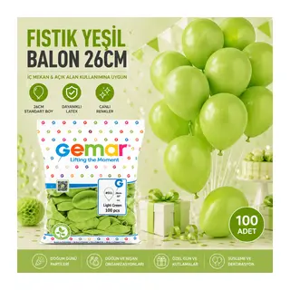 İÇ MEKAN - FISTIK YEŞİL BALON 10 INC - 26CM - 100PCS (5643)