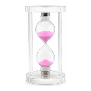 ORTA CAM KUM SAATİ CAM STANDLI= ÇAP: 6.8CM-YÜKSEKLİK: 12CM (5643)