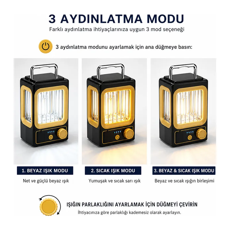 SOLAR - GÜNEŞ ENERJİLİ USB ŞARJLI NOSTALJİ SOLAR LAMBA 1500mAh HS-234 (5643)