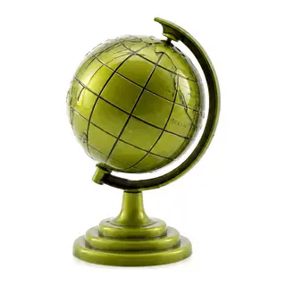 GLOBE KÜÇÜK METAL DÜNYA BİBLOSU - DEKORATİF SÜS EŞYASI (5643)