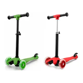 MINI SCOOTER RIDEN SHINE IŞIKLI SCOOTER 55X57-64-71CM FOSFORLU RENKLİ +2 YAŞ - 40KG MAX TAŞIMA HERHANGİ BİR RENK GÖNDERİLİR (5643)