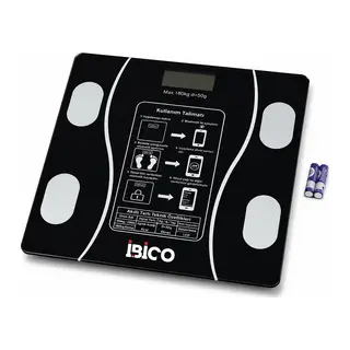 BLUETOOTH - VÜCUT ANALİZLİ DİJİTAL BASKÜL TERAZİ TARTI 180KG/50G YAĞ - SU - KAS ORAN - BMI İ11-023 (5643)