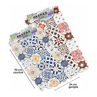 DİKDÖRTGEN DESENLİ 70 X 34 CM SU EMİCİ - SİHİRLİ KAYDIRMAZ BANYO - KÜVET PASPAS (5643)