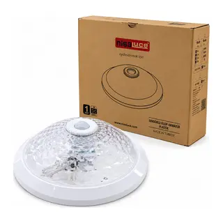 SENSÖRLÜ BEYAZ GLOP ARMATÜR KAFESİ E27 PLASTİK IP20 220W (5643)