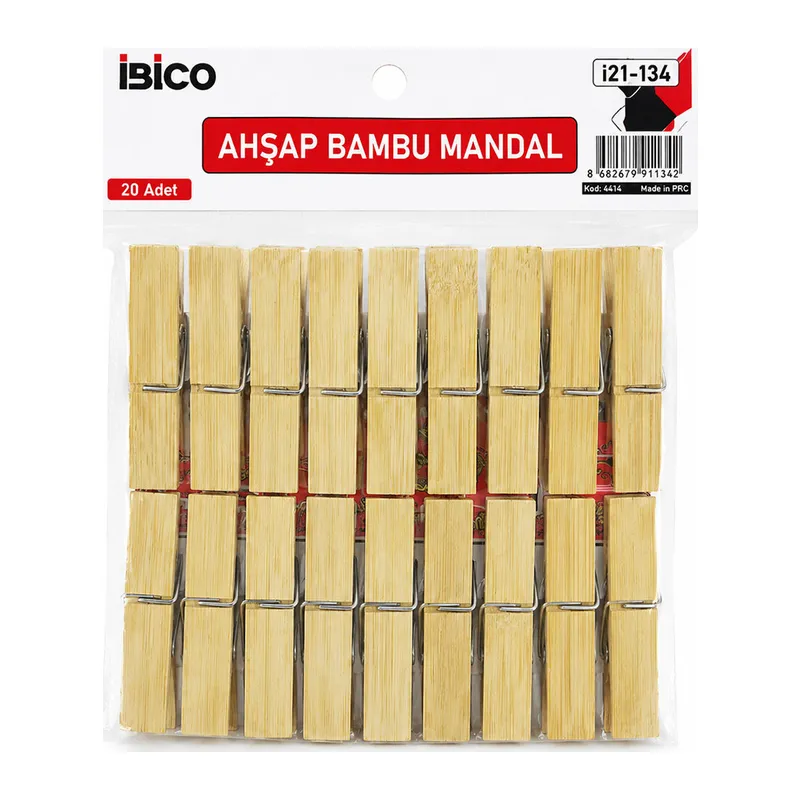 20PCS BÜYÜK AHŞAP BAMBU MANDAL (5643)