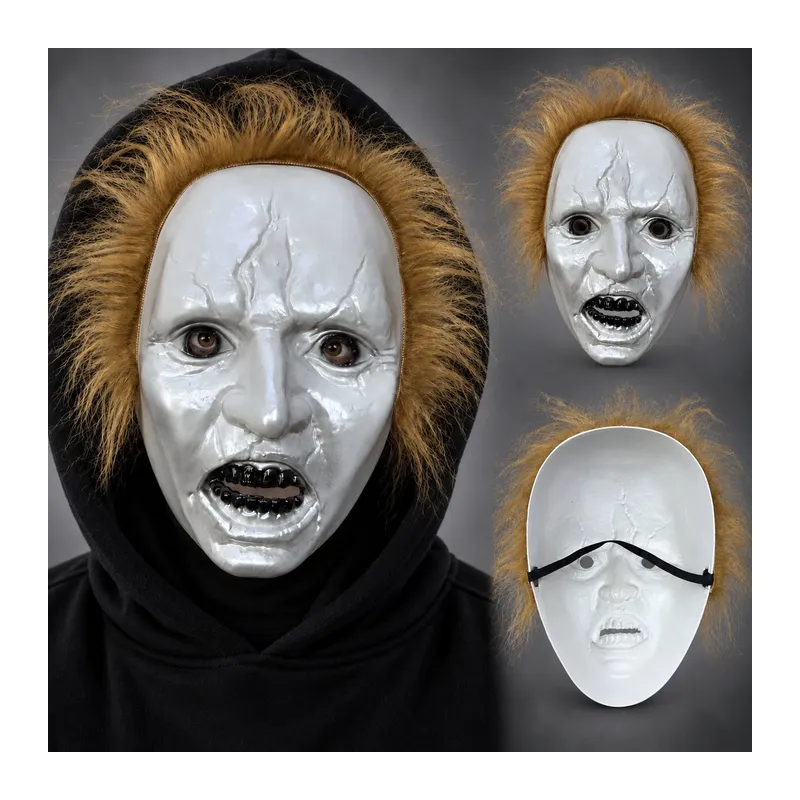 Kahve Saçlı Michael Myers Plastik Karakter Maskesi (5643)