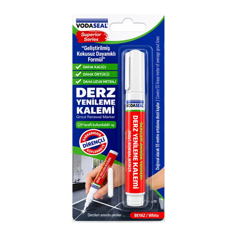 10 ADET BEYAZ / SÜPER SERİ DERZ KALEMİ SU BAZLI - KOKUSUZ YEDEK UÇ (5643)