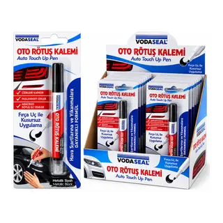 12 ADET METALİK SİYAH OTO RÖTUŞ KALEM FIRÇA UÇ 5ML (5643)