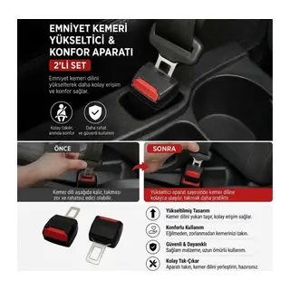 2'li Emniyet Kemeri Yükseltici ve Konfor Aparatı (5643)