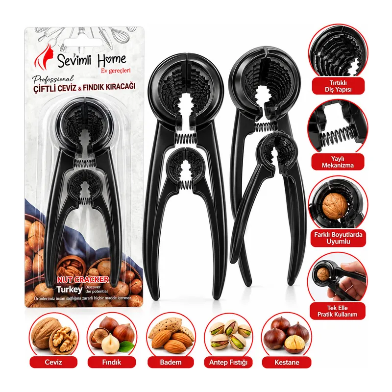 2PCS SET DÖKÜM METAL FINDIK - CEVİZ KIRACAK (5643)