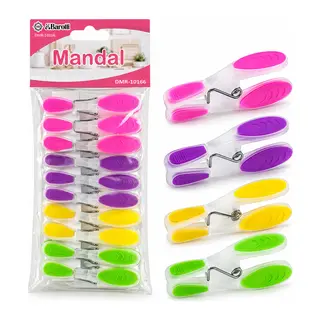 10PCS RENKLİ SİLİKON AĞIZ - BAS-AÇ ŞEFFAF PLASTİK MANDAL (5643)