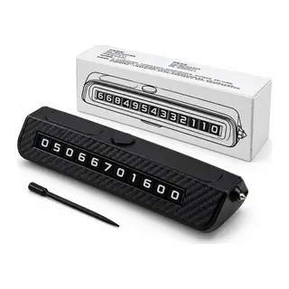 CAM KIRMA KARBON FİBER GÖRÜNÜMLÜ PLASTİK OTO- ARAÇ PARK TELEFON NUMARATÖR RAKAM ÇEVİRME ÇUBUKLU YAPIŞKANLI MONTAJ (5643)