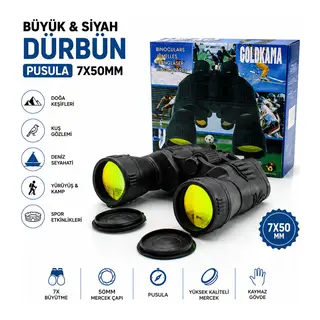BÜYÜK - SİYAH DÜRBÜN PUSULA 7X50MM 168FTX1000YRF (5643)