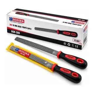 12 ADET 10 INC İNC BALIK SIRTI AĞAÇ - METAL TÖRPÜSÜ METAL EĞE KAUÇUK PLASTİK SAPLI (5643)