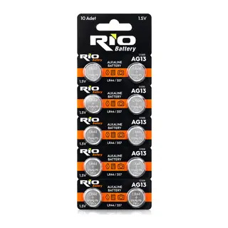LR-44/357 DÜĞME PİL ALKALİN 1.5V 10LU KART AG13 (5643)
