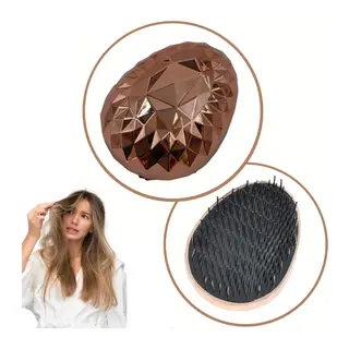 Rose Gold Saç Düzleştirici Tarak Geniş Aralıklı Her Saç Tipine Uygun Fırçalı Saç Düzleştirici (5643)